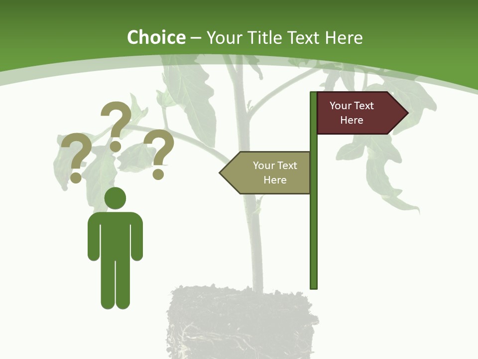 Leaf White Pot PowerPoint Template