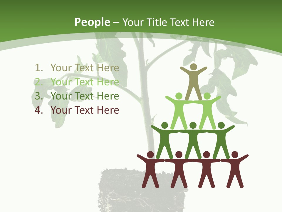 Leaf White Pot PowerPoint Template