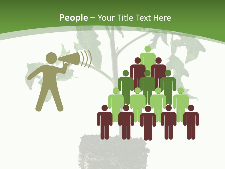 Leaf White Pot PowerPoint Template