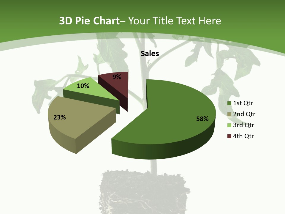 Leaf White Pot PowerPoint Template