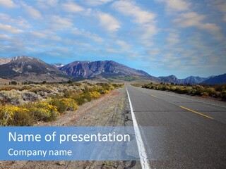 Outdoors Nobody Road PowerPoint Template