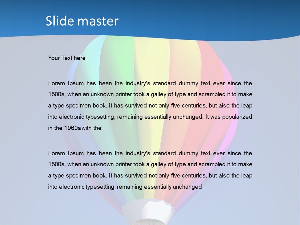 Air Sky Basket PowerPoint Template