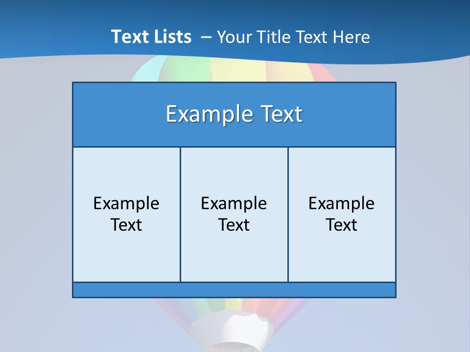 Air Sky Basket PowerPoint Template