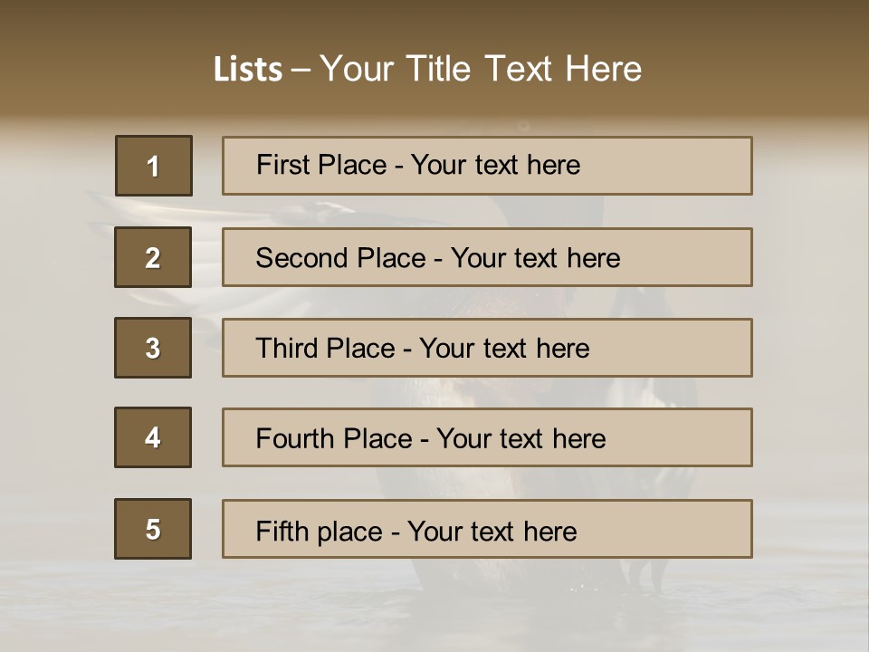 Duck Winged Bird PowerPoint Template
