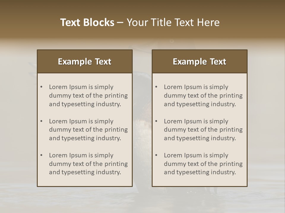 Duck Winged Bird PowerPoint Template