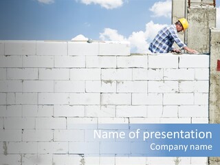 Repairing Wall Workwear PowerPoint Template