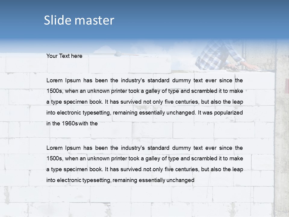 Repairing Wall Workwear PowerPoint Template