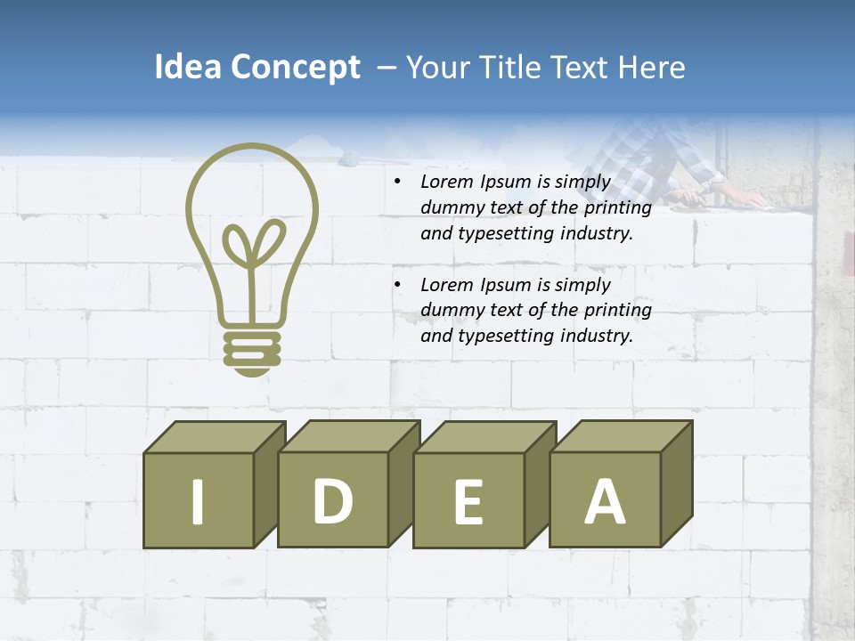 Repairing Wall Workwear PowerPoint Template