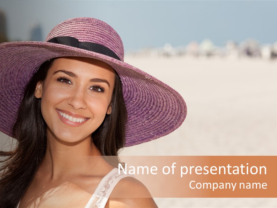 Model Multiracial Ocean PowerPoint Template