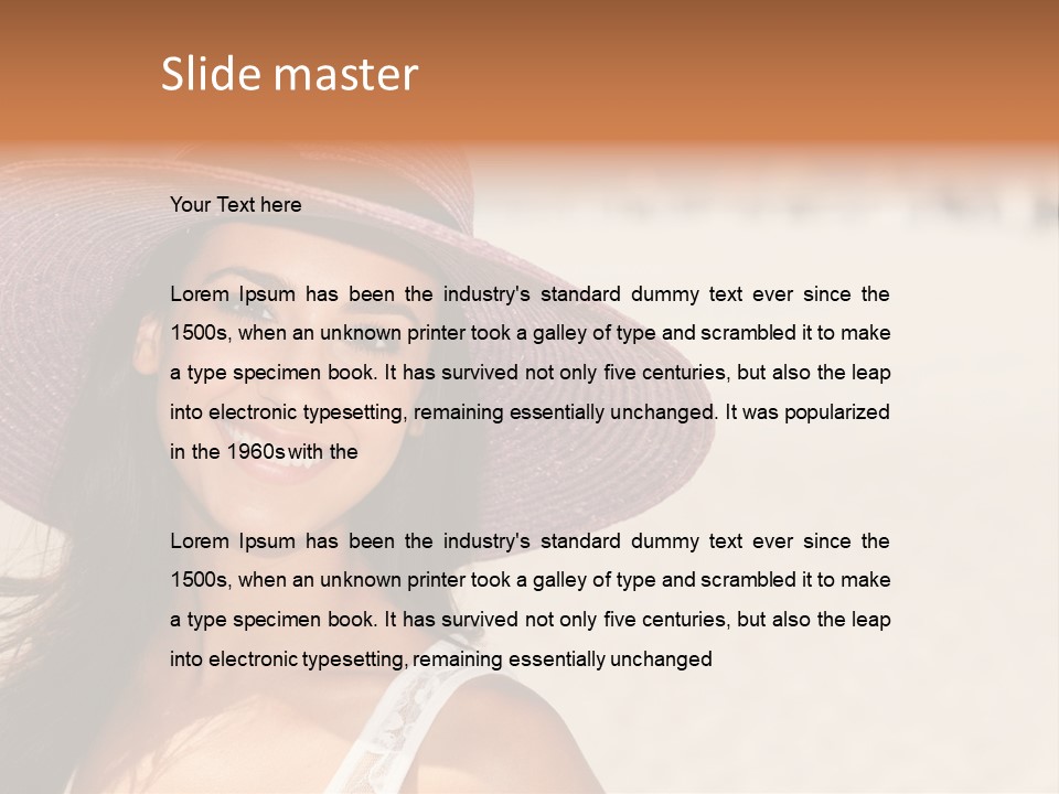 Model Multiracial Ocean PowerPoint Template