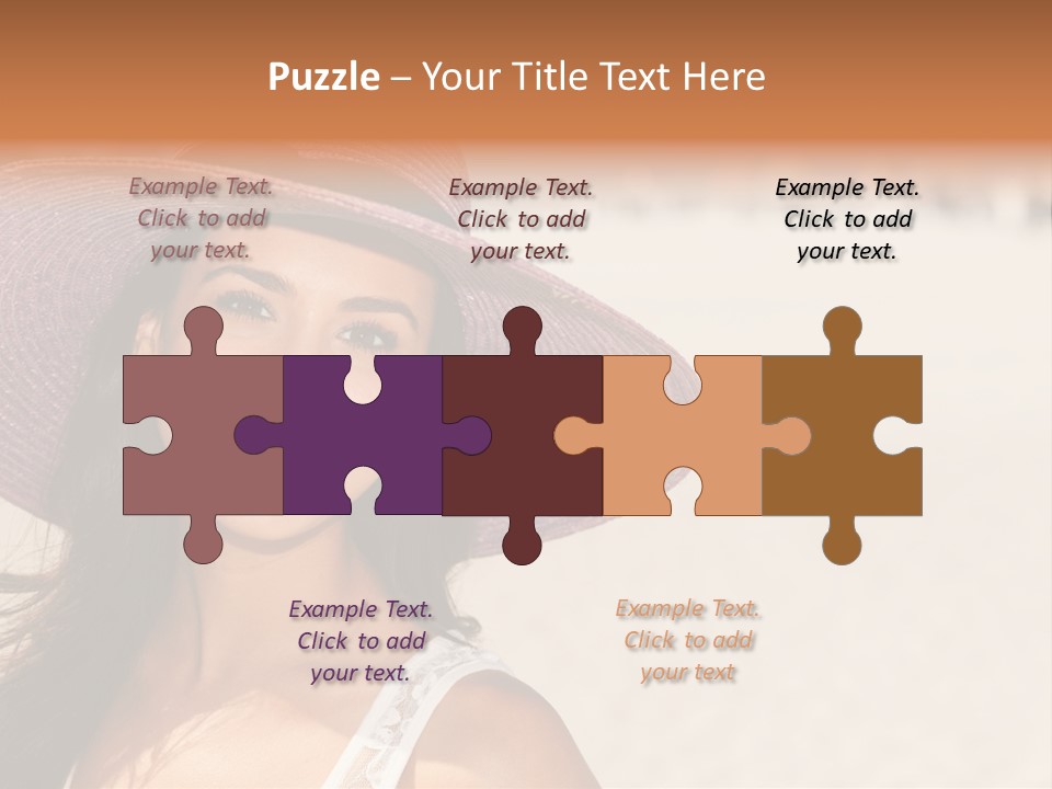 Model Multiracial Ocean PowerPoint Template