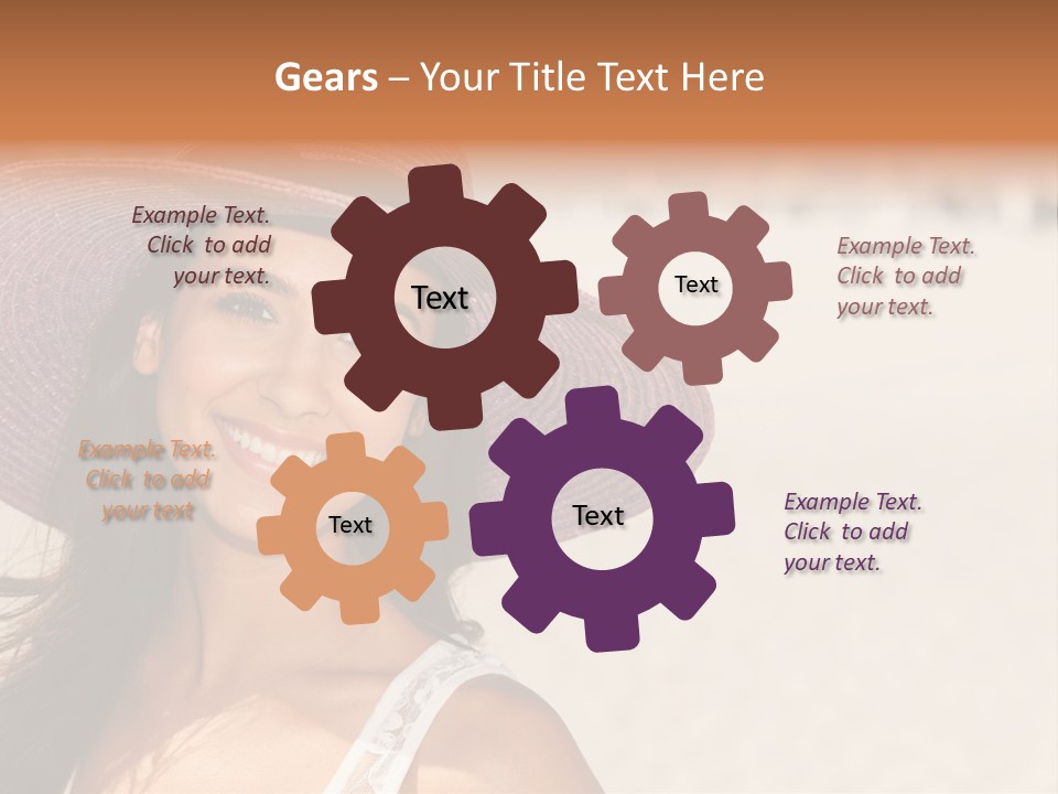 Model Multiracial Ocean PowerPoint Template