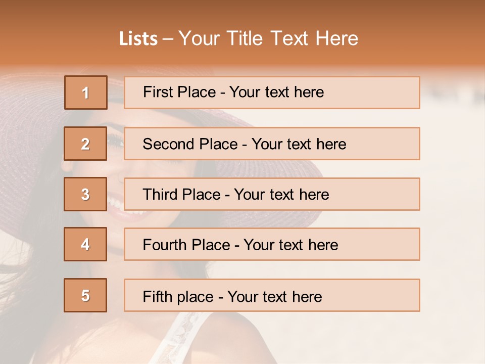 Model Multiracial Ocean PowerPoint Template