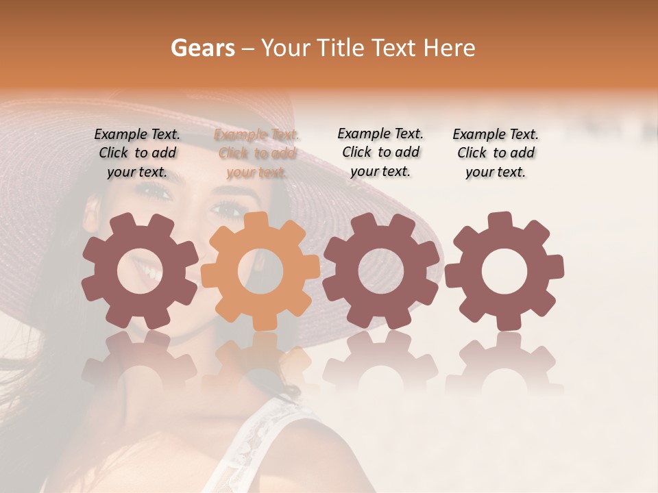 Model Multiracial Ocean PowerPoint Template