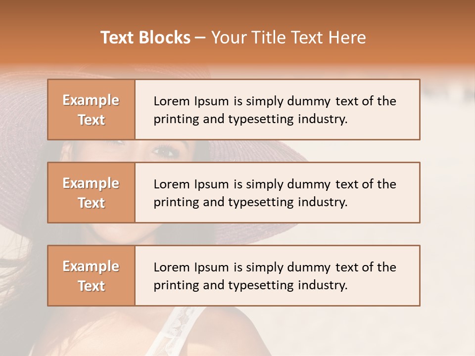 Model Multiracial Ocean PowerPoint Template