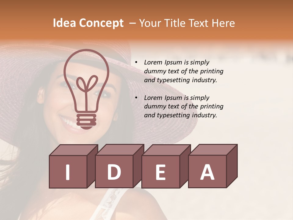 Model Multiracial Ocean PowerPoint Template