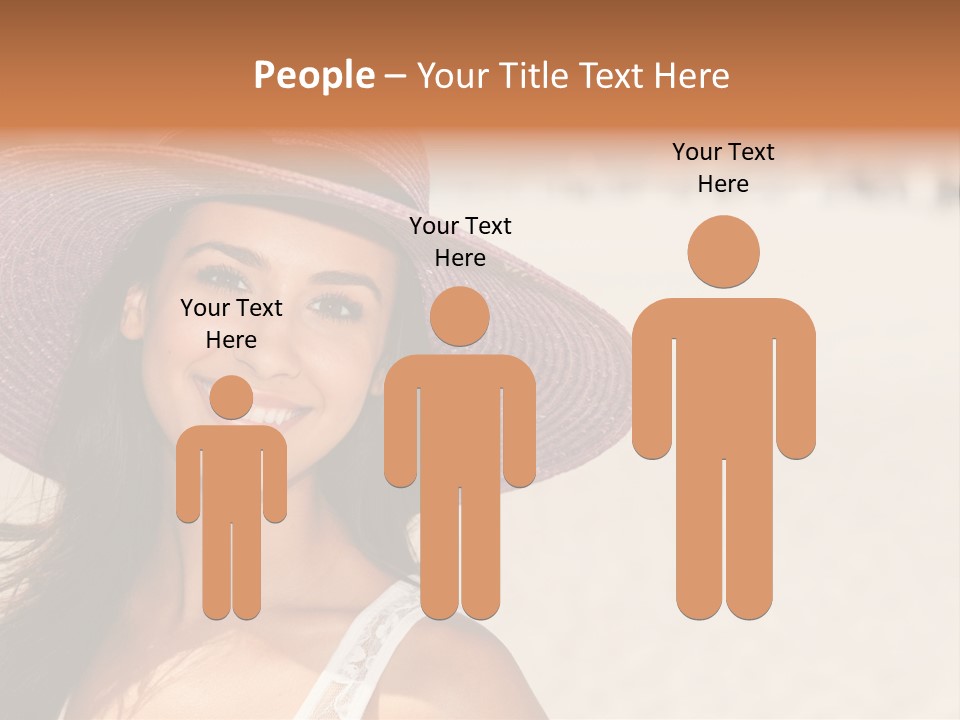 Model Multiracial Ocean PowerPoint Template