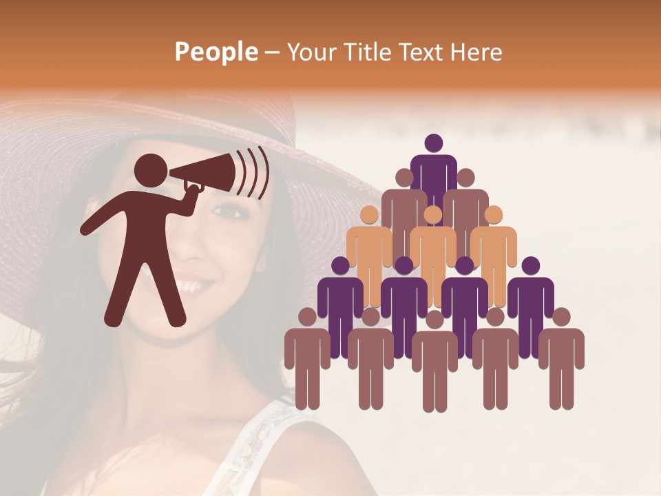 Model Multiracial Ocean PowerPoint Template