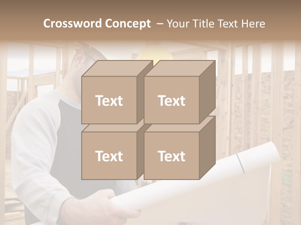 Men Construction Horizontal PowerPoint Template
