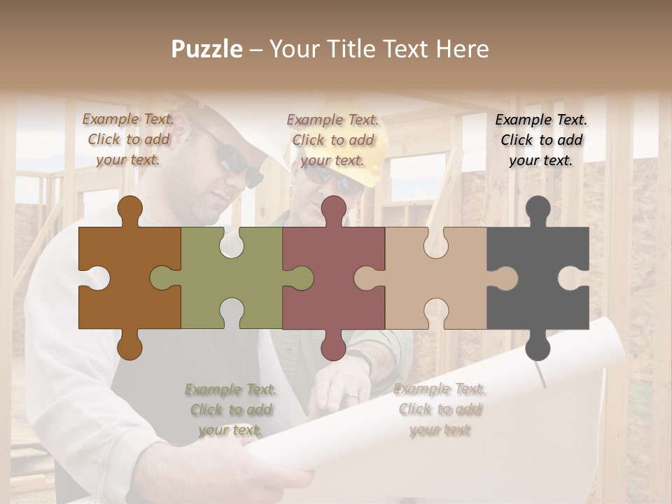 Men Construction Horizontal PowerPoint Template