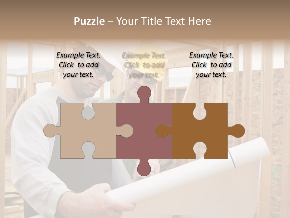 Men Construction Horizontal PowerPoint Template