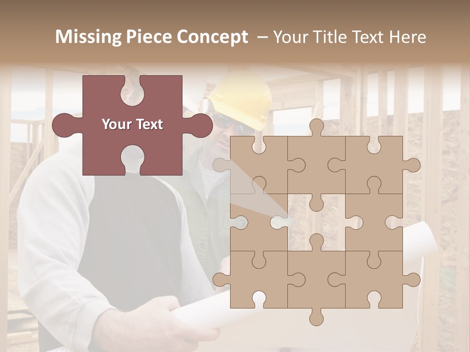 Men Construction Horizontal PowerPoint Template