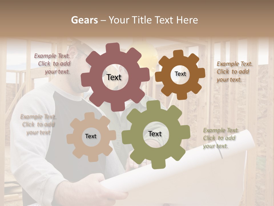 Men Construction Horizontal PowerPoint Template