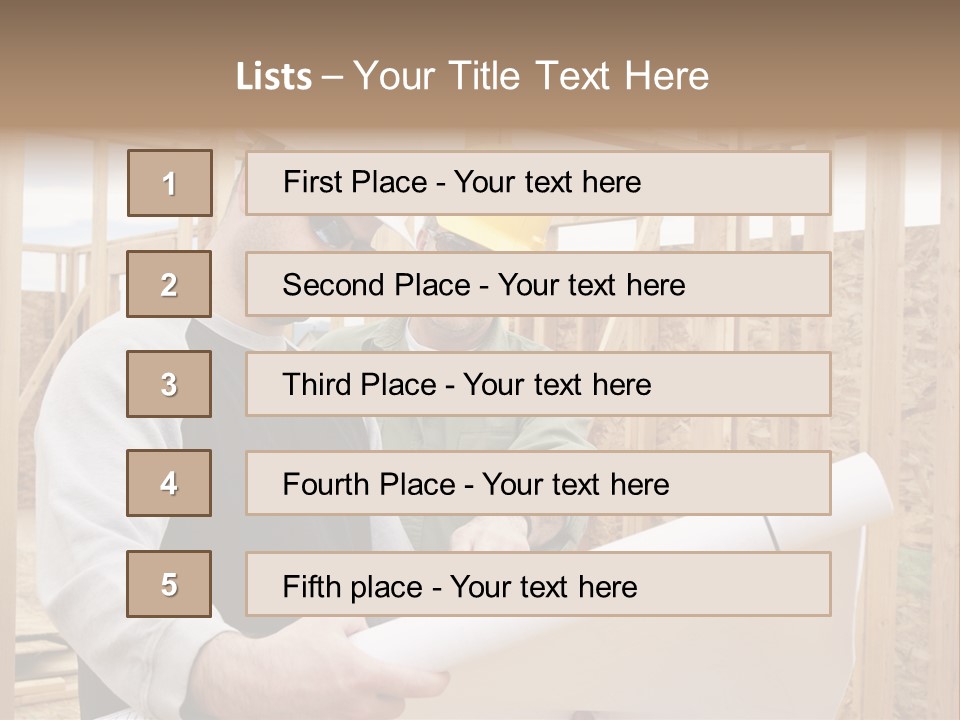 Men Construction Horizontal PowerPoint Template