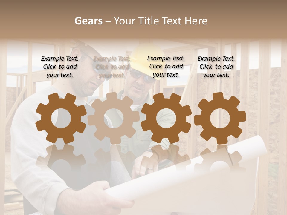 Men Construction Horizontal PowerPoint Template