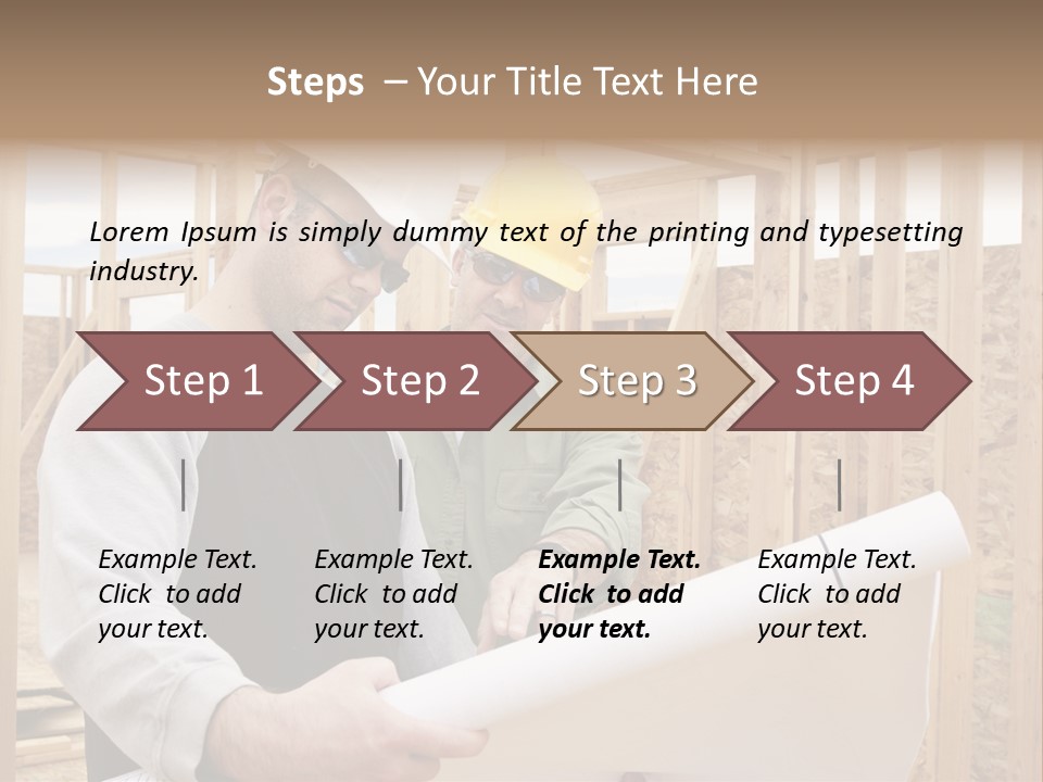 Men Construction Horizontal PowerPoint Template