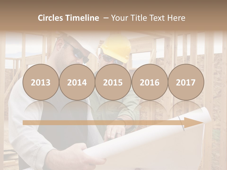 Men Construction Horizontal PowerPoint Template