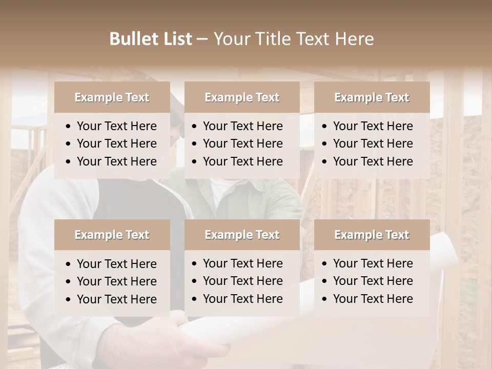 Men Construction Horizontal PowerPoint Template