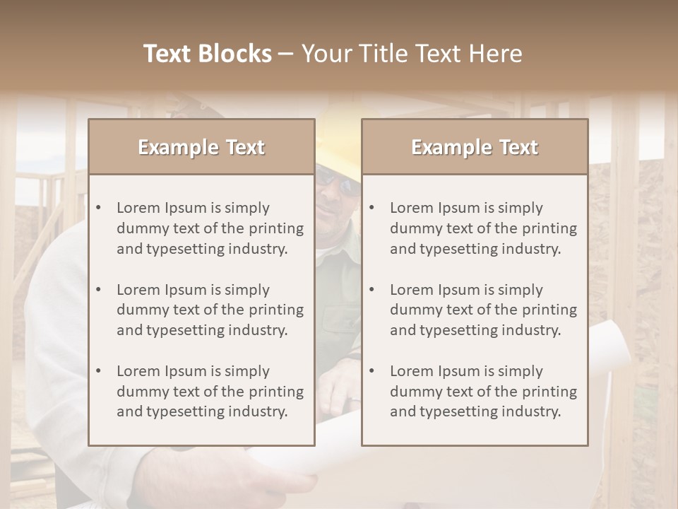 Men Construction Horizontal PowerPoint Template