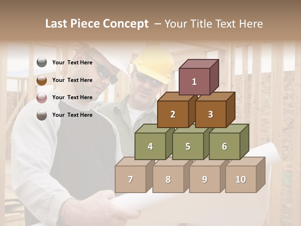 Men Construction Horizontal PowerPoint Template