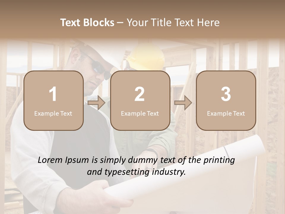 Men Construction Horizontal PowerPoint Template