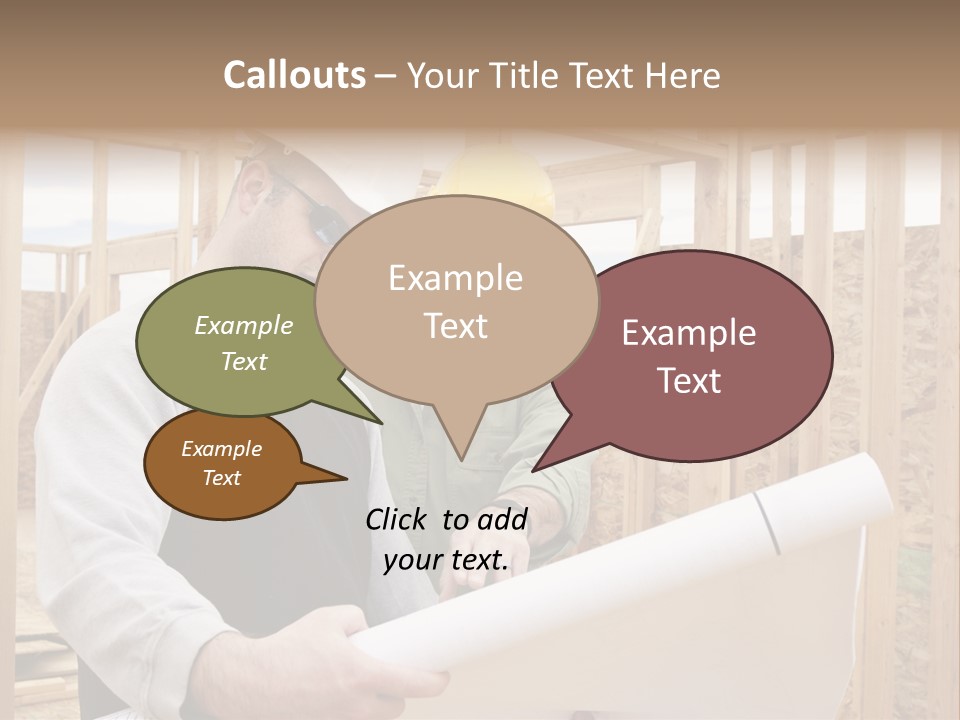 Men Construction Horizontal PowerPoint Template