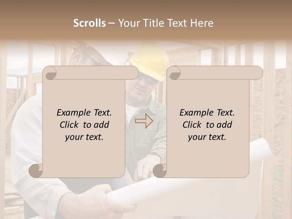 Men Construction Horizontal PowerPoint Template