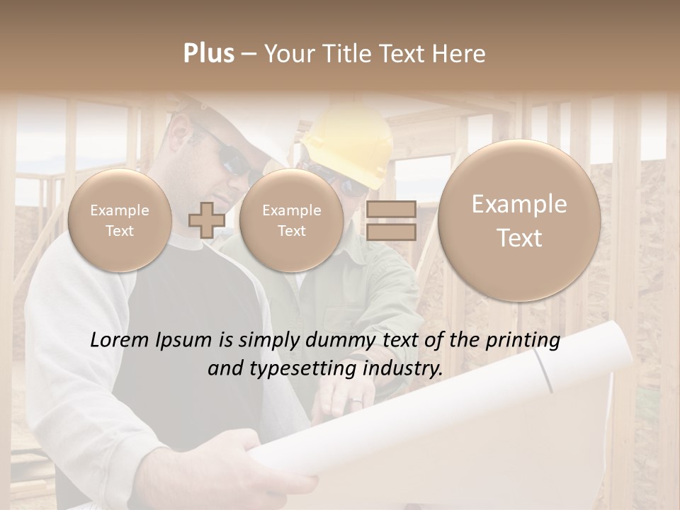 Men Construction Horizontal PowerPoint Template