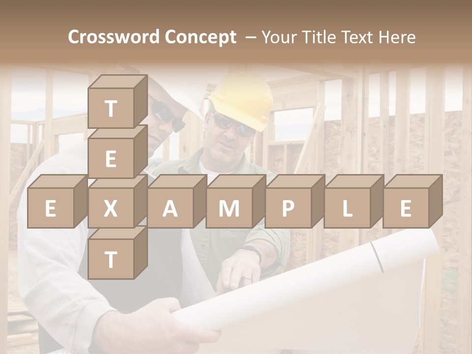 Men Construction Horizontal PowerPoint Template