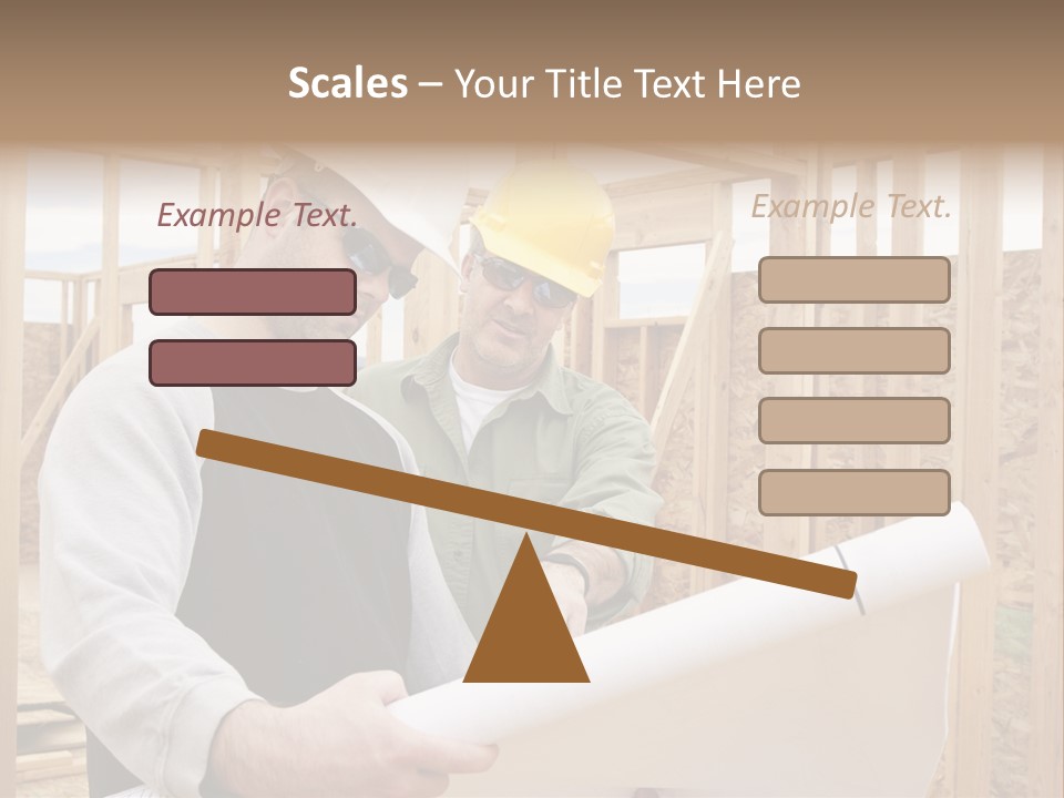 Men Construction Horizontal PowerPoint Template