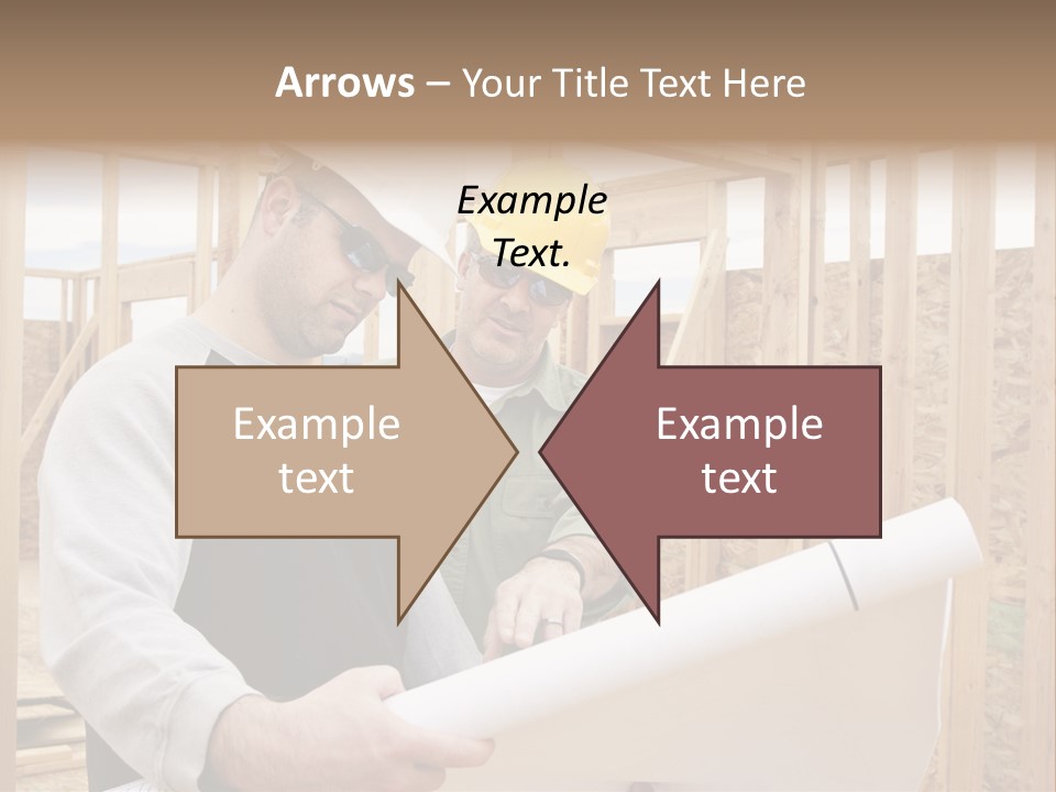 Men Construction Horizontal PowerPoint Template