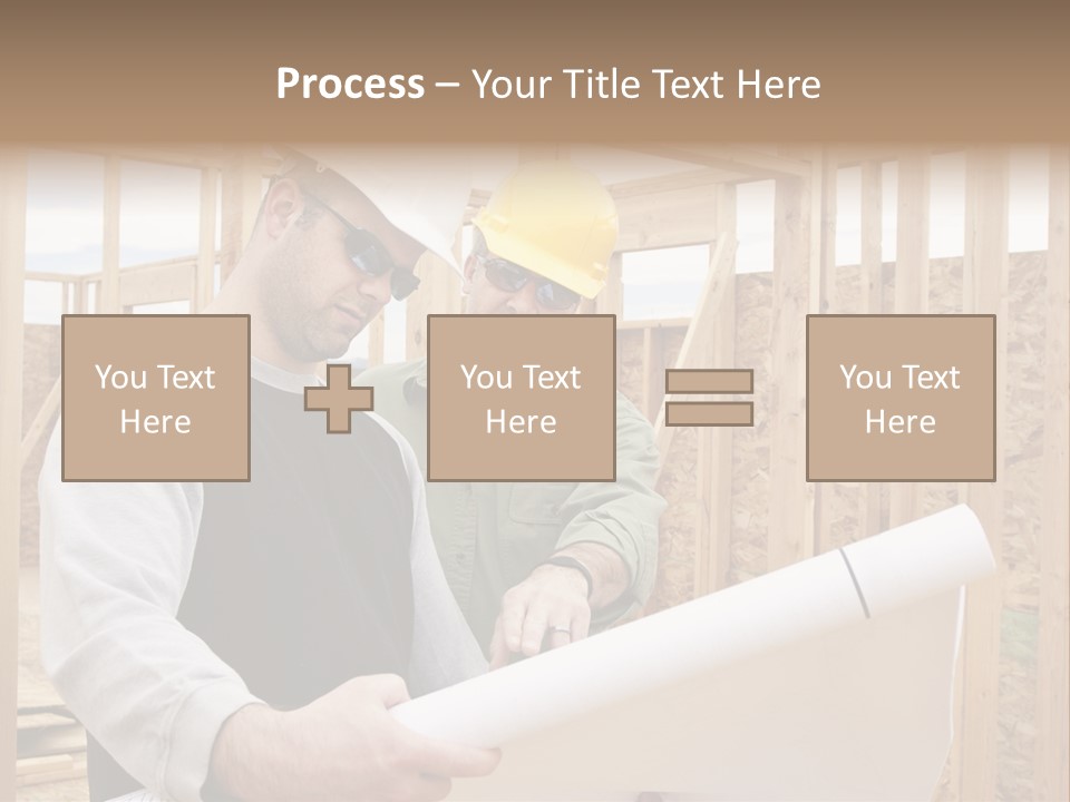 Men Construction Horizontal PowerPoint Template