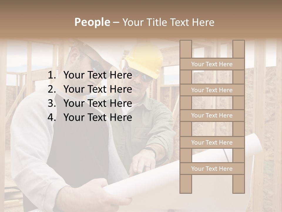 Men Construction Horizontal PowerPoint Template