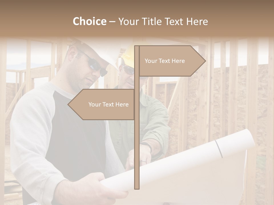Men Construction Horizontal PowerPoint Template