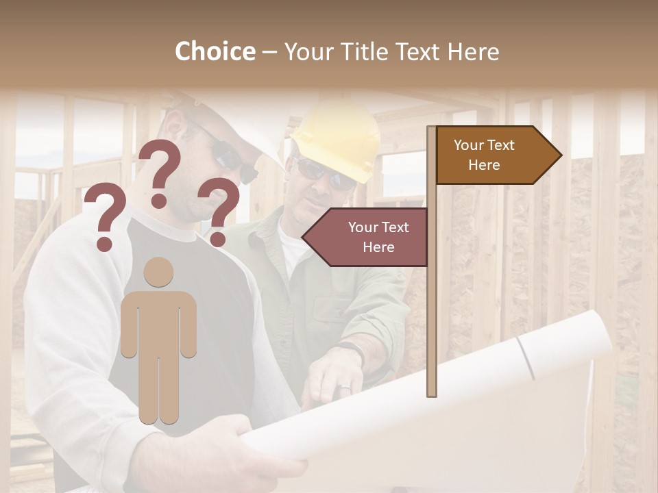 Men Construction Horizontal PowerPoint Template
