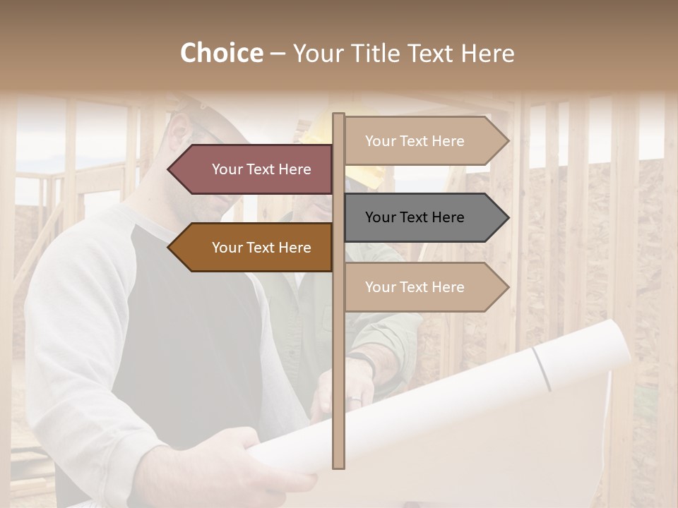 Men Construction Horizontal PowerPoint Template