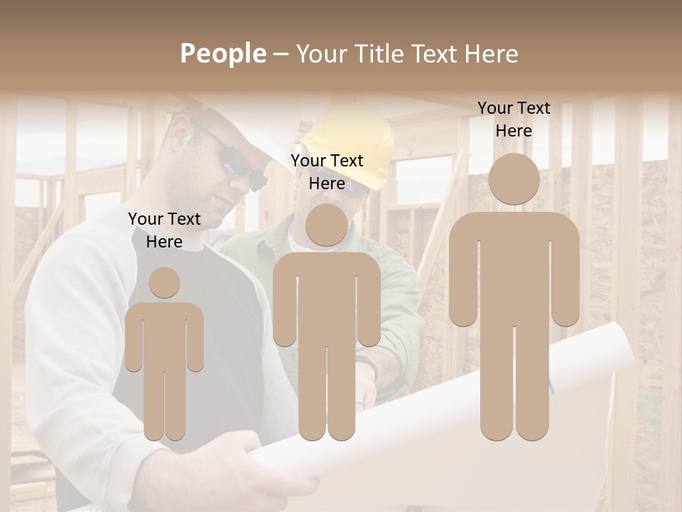 Men Construction Horizontal PowerPoint Template