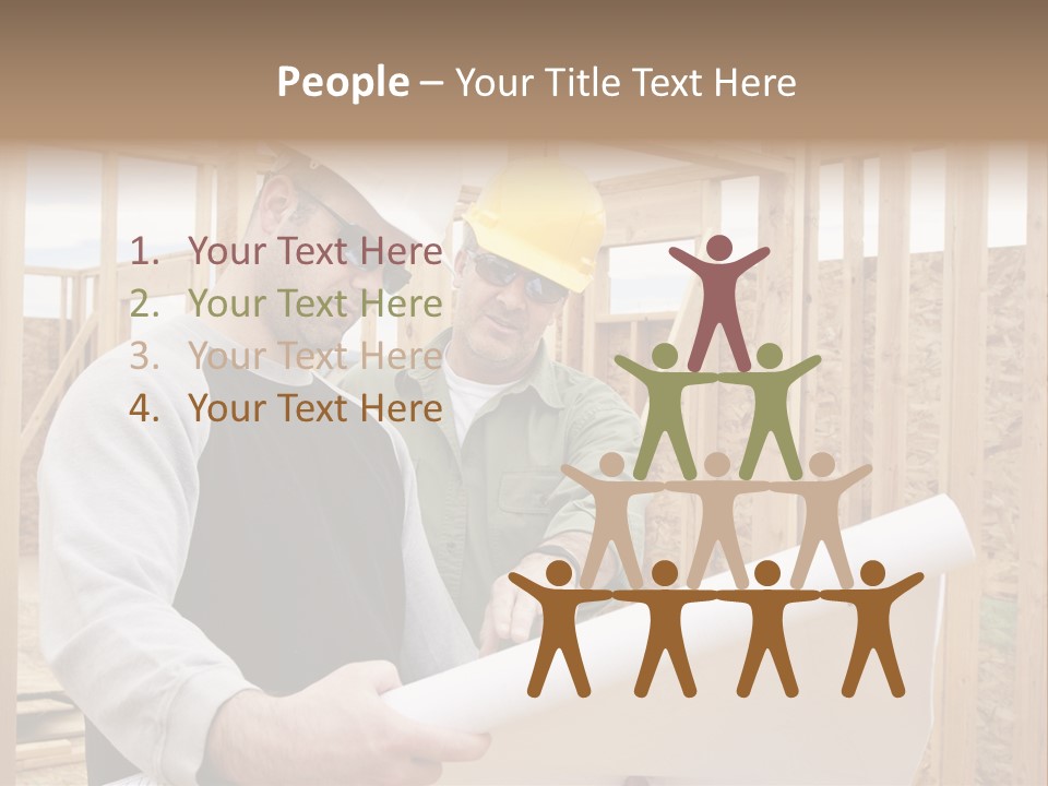 Men Construction Horizontal PowerPoint Template