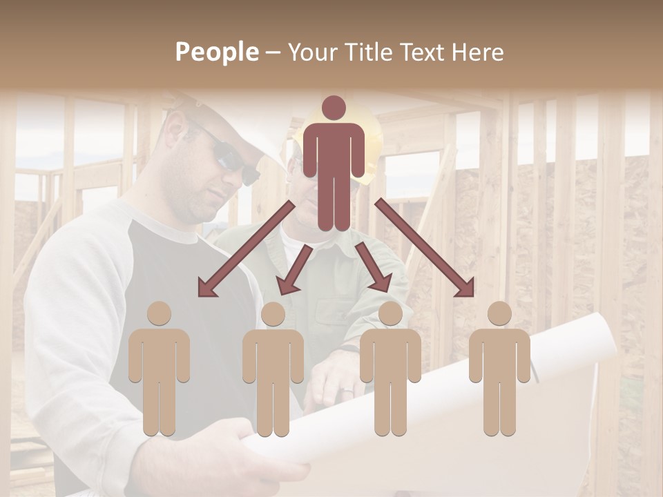 Men Construction Horizontal PowerPoint Template