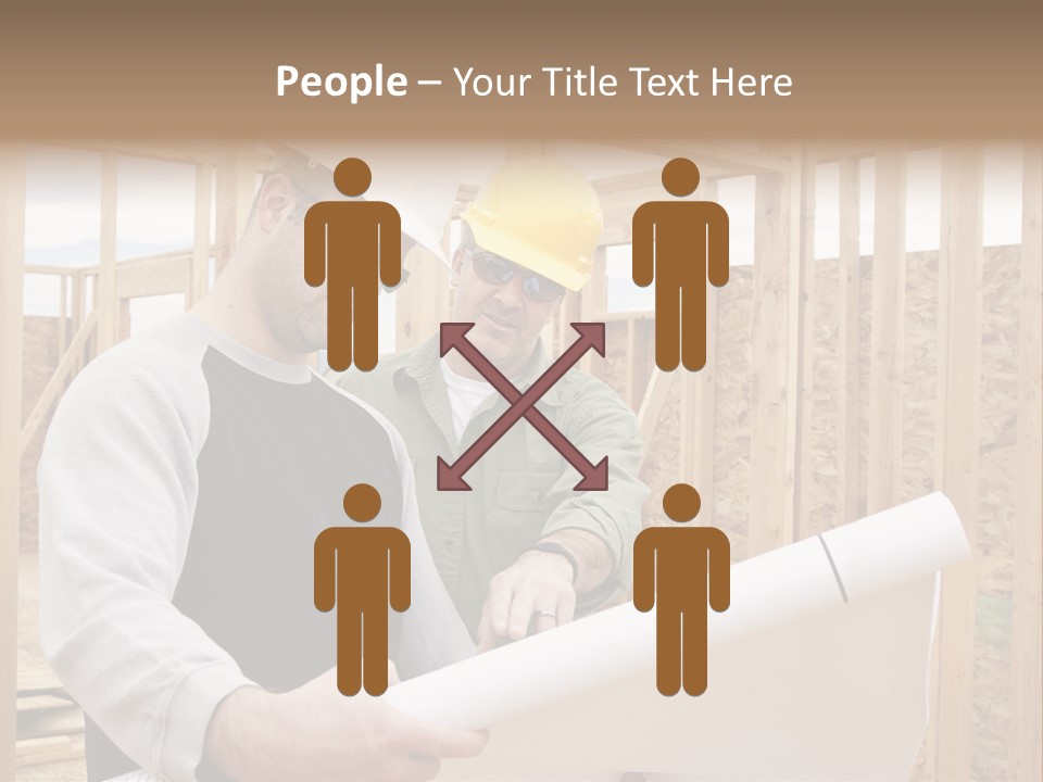 Men Construction Horizontal PowerPoint Template